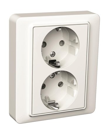 Schneider Electric Exxact Basic WDE002186 Vägguttag 2-vägs, helkåpa, Strömbrytare & vägguttag