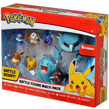 Popplio Rowlet Cosmog Metang Eevee Litten Wobbuffet Pika Action Figur Leksaker