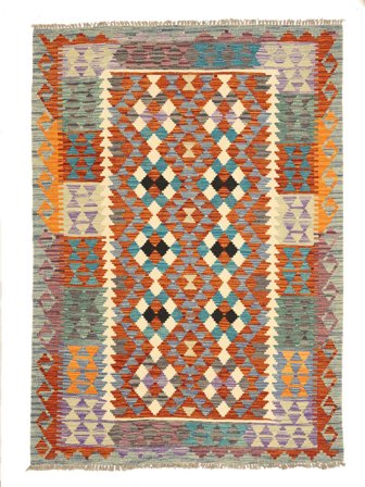 Small Kilim Afghan Old Style Rug 134X188 Wool