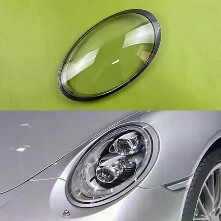 Gjelder frontlyktglass for Porsche 911 991 2012 2013 2014 2015 2016 2017 2018 Transparent frontlyktdeksel Plexiglass lampeskjerm