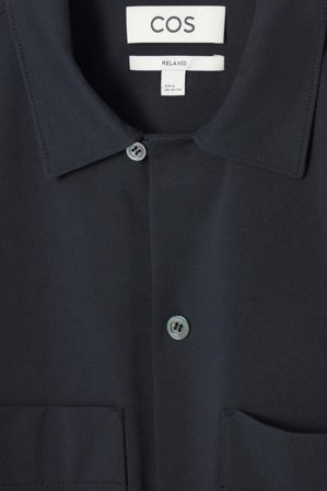 COS Homme Chemise De Pyjama Décontractée En Crêpe De Coton in Bleu