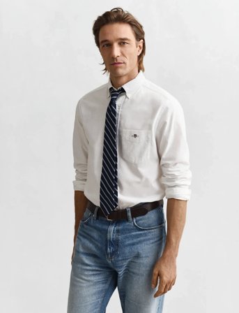 GANT Reg Classic Oxford Shirt - White - S
