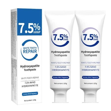 7,5% Hydroxyapatit Tandpasta (Fluoridfri), Nano Hydroxyapatit Tandpasta til Sensitive Tænder, Emaljebeskyttelse