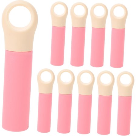 10 stk. Kosteskaft Mop Skaft Greb Mop Skaft Endekappe Kost Greb Støvsuger Skaft Spids Greb Rosa Plastik