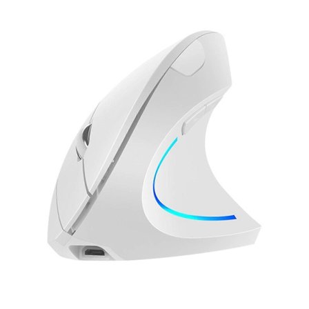 Trådlös vertikal ergonomisk mus för högerhänta, laddningsbar, 1600 dpi, 2,4 GHz (FMY)