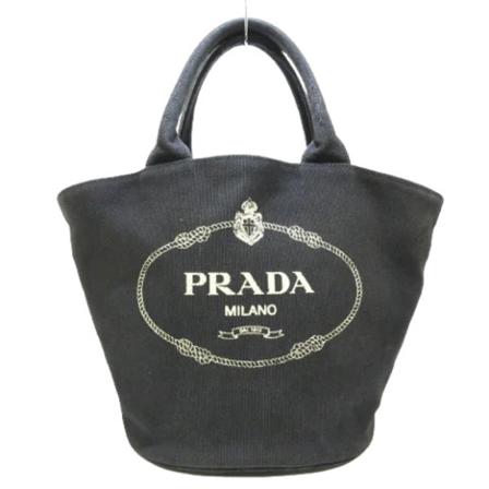 Prada Vintage Pre-owned Handbags Sort, Dame Vintage Tasker, Størrelse: ONE Size
