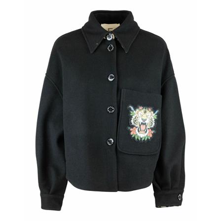 5Progress Bomber Jakke Sort, Dame