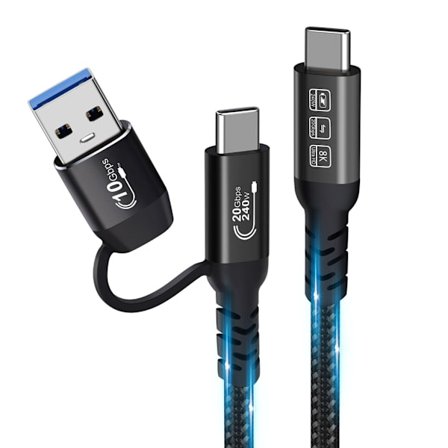 USB 3.2 20Gbps USB till Typ C-kabel USB 3.2 Dataöverföring Hane till Hane-kabel