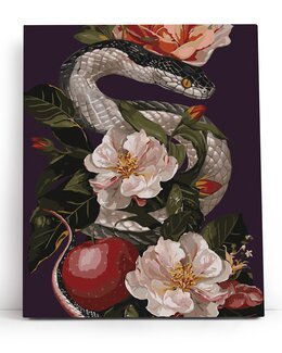 Paint by numbers Slange i blomst - Varvikas