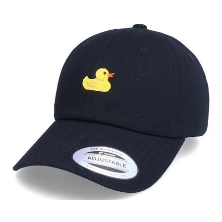 Iconic - Black - unconstructed - Cap - Bath Duck Black Dad Cap - Hatstore