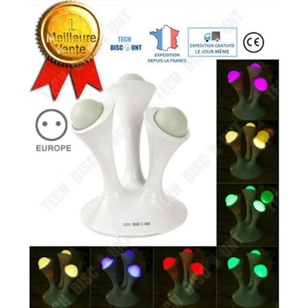 Skrivbordslampa - TD - Uppladdningsbar LED-nattlampa - Rotationsdesign - Justerbar färg - 1W