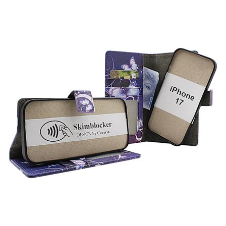 Skimblocker iPhone 17 Magnet Plånboksfodral Design