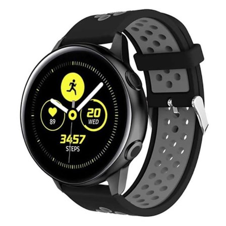 Samsung Galaxy Watch Active tvåfärgat slitstarkt klockarmband - Svart / Grå