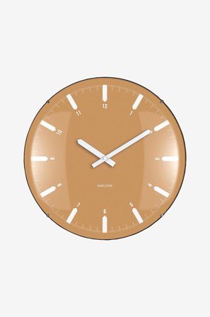 Karlsson - Seinäkello Realista Dome - Keltainen - Seinäkellot & pöytäkellot - - Homeroom