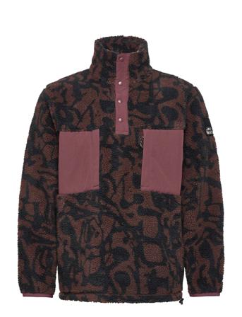 Pank Hudson Snap M Knitwear Half Zip Pullover Brun Jack Wolfskin