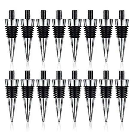 16 Dele Metal Kork Tom Vin Kork Sæt Genanvendelig Vin Kork Indsats Sæt Hardware Til Bryllup Vin Pa -Yx