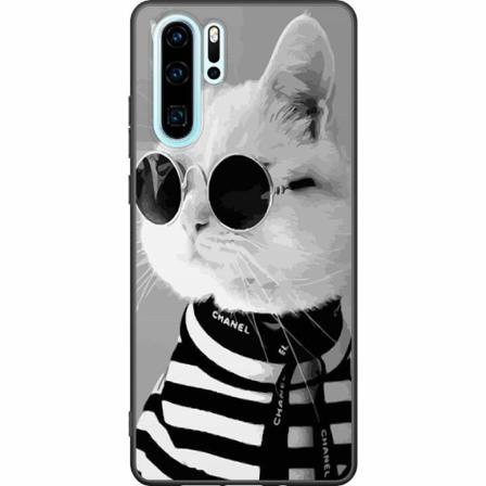 Huawei P30 Pro Svart Skal Fancy Cat