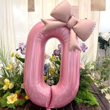 Rosa tallballong 0–9 i folie, 40 tommer ballong for bursdag og jentefest