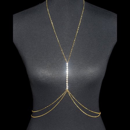 Rhinestone Cross BH-kjedesele for kvinner Tilbehør Sexy C