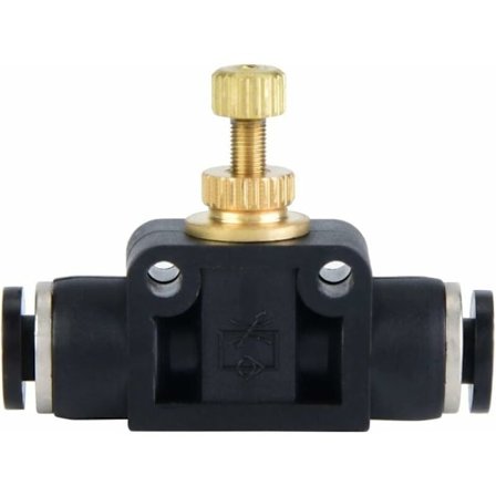 Ilmavirtauksen säädin T-kappale pneumaattinen letkuliitin Ilmansäädin (Musta PA - 8)