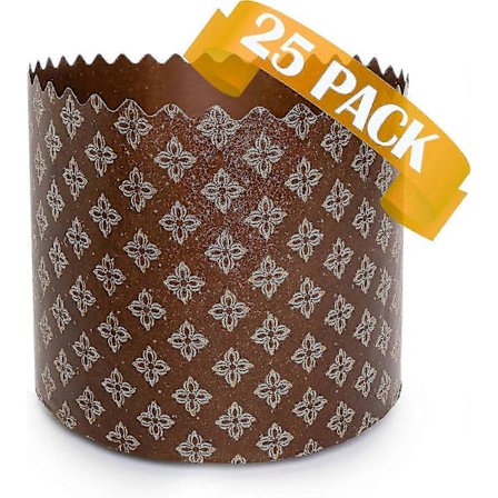 Brune Panettone Former Sett med 25 Stykker
