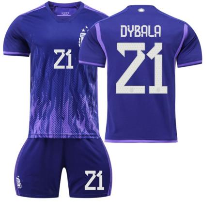 22 Argentina tröja Borta nr 21 tröja Dybala #S