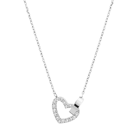 Edblad Eternal Heart Necklace Steel Smycken & klockor Dam Grå ONESIZE