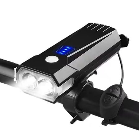 Enkelt stykke dobbelt lampe sort cykel forlygte T6 dobbelt lampe