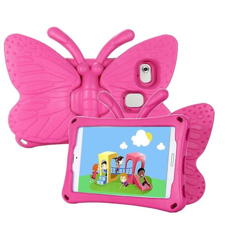 Butterfly Samsung Galaxy Tab A7 Lite 8.7 T220/t225 2021 Etui, Børnevenligt, Eva Blødt Skum Materiale, Tykke Fire Hjørner, Kamera Beskyttelse, 