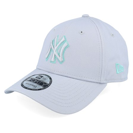 New Era - MLB Grau adjustable Cap - New York Yankees Team Outline 9FORTY Grey Adjustable @ Hatstore