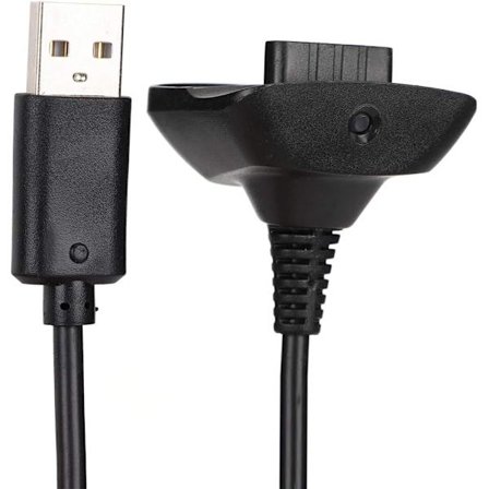 Laddare för en X360 Xbox 360-kontroll Xbox 360-kabel Abs 2 i 1 1,5M laddningskabel för Microsoft Xbox 360-kontroll Snabbladdning (svart) (svart)