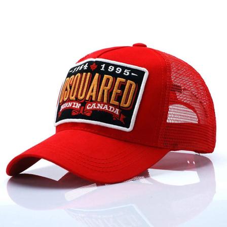 Herr Mesh Baseball Cap Dome Hat Broderi Bokstäver Dsquared Röd