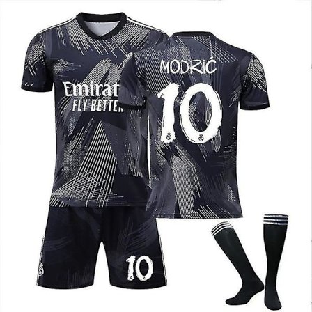 22-23 Real Madrid fotbollströja T-shirt Shorts Fotbollströja MODRIC 10 Kids 16(90-100CM)