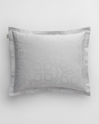 GANT - Jacquard monogram putetrekk 50x70cm og 70x100cm light grey