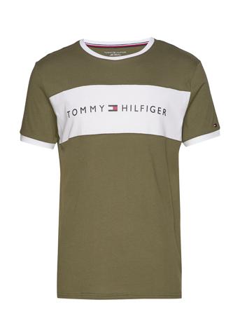 Cn Ss Tee Logo Flag Underwear Night & Loungewear Pyjama Tops Vihreä Tommy Hilfiger