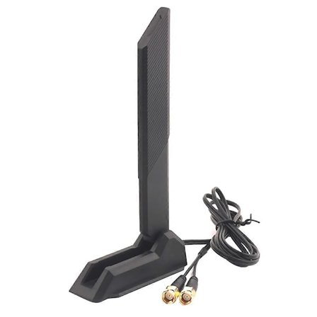 Ekstern WiFi 6 6E Tri-Band Antenne 6GHz 5.8GHz 2.4GHz Magnetisk Base Erstatningsantenne for PC-skrivebord