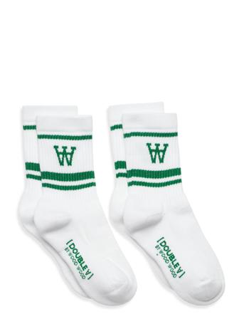 Kids Con 2-Pack Socks Socks & Tights Socks Vit Wood Wood