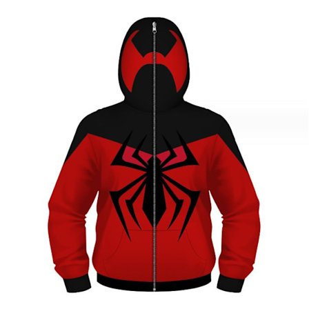 Spiderman Into the Spider Verse Miles Morales Cosplay Hoodie for barn .i