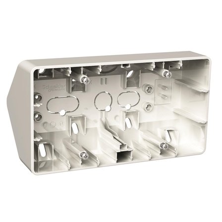 Schneider Electric Exxact Hjørneboks 2-roms, IP21, Strømbrytere & vegguttak