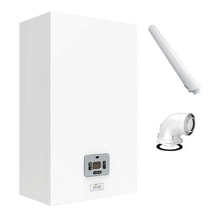 Caldaia Ferroli Theta 24 C a condensazione 20 kW camera stagna metano-gpl con kit scarico fumi coassiale