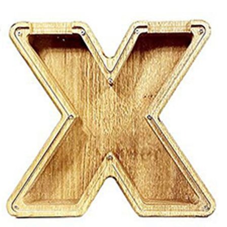 Trämonogram Spargris Stora bokstäver Money Bank initialer Spargris Födelsedagspresent för barn A-Ö