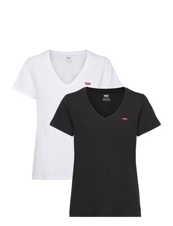 LEVI ́S Women 2Pack Vneck Tee 2 Pack V Neck Svart