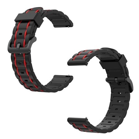 Fitbit Versa / 2 / Lite wavy silicone watch band - Red