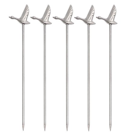 5 stk. Frugtpind Cocktail Dekorationspinde Sticks Party Tilbehør Favør til Hjemmebar (Sølv) (FMY)