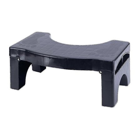 Svart Hopfällbar Toalettpall Delbar Pottpall Stegpall Sittställning Fotpall Badrum Toalett Po