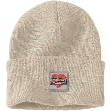 Carhartt Workwear Carhartt W's Knit Heart Patch Beanie Oat Milk