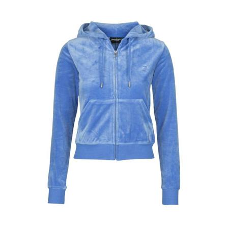 Juicy Couture Classic Velour Robertson Hoodie , Blauw , Dames , Maat: XS