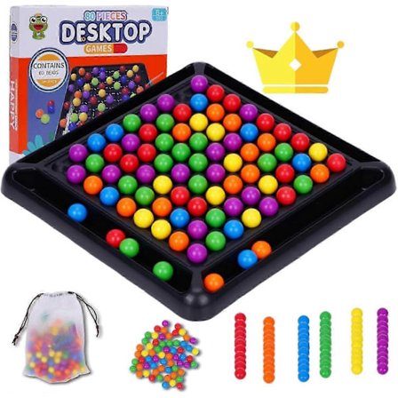 Perler Intellektuell Sjakkbrett Spill, 48-241 Brikker Strategi Puslespillsett, Sjakkbrett Pedagogisk Leke for Barn og Voksne, Familiespill