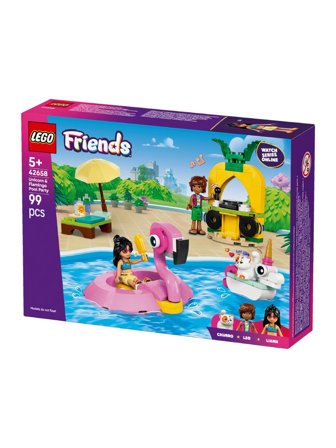 Lego Friends unisex Unicorn & Flamingo Pool Party, ref.: 42658, trade line: Friends, material:plastic pieces