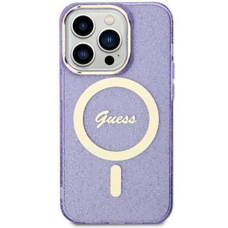 Guess GUHMN61HCMCGU iPhone 11 / Xr 6,1" lilla/lilla hardcase Glitter Gold MagSafe